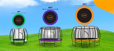 trampoline sizes chart|trampoline sizes how to measure.